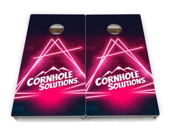 Neon Pink Target Cornhole Boards - Professional Tournament Series