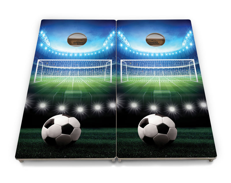 Tournament Boards - Soccer Design - Professional Tournament 2'x4' Regulation Cornhole Set - 3/4″ Baltic Birch + UV Direct Print + UV Clear Coat