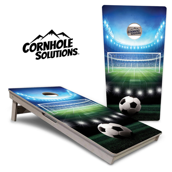 Tournament Boards - Soccer Design - Professional Tournament 2'x4' Regulation Cornhole Set - 3/4″ Baltic Birch - UV Direct Print + UV Clear Coat