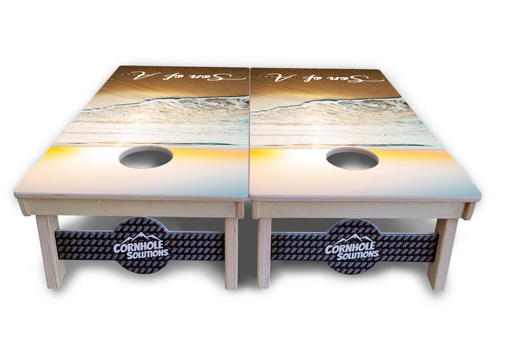 Beach Sunset Cornhole Boards - Professional Tournament Series