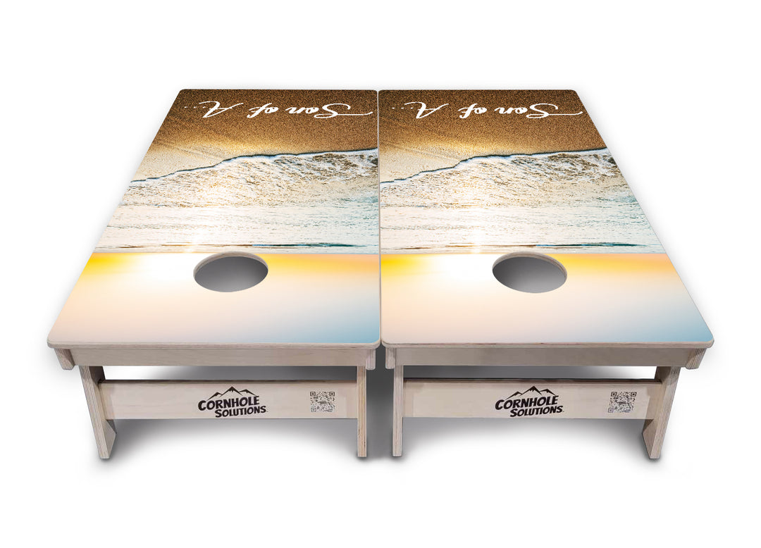 Beach Sunset Cornhole Boards - Professional Tournament Series