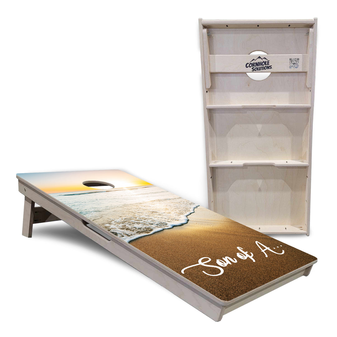 Beach Sunset Cornhole Boards - Professional Tournament Series