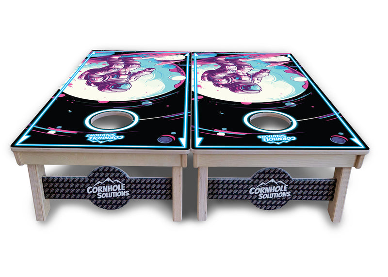 Tournament Boards - Spaceman Design - Professional Tournament 2'x4' Regulation Cornhole Set - 3/4″ Baltic Birch - UV Direct Print + UV Clear Coat
