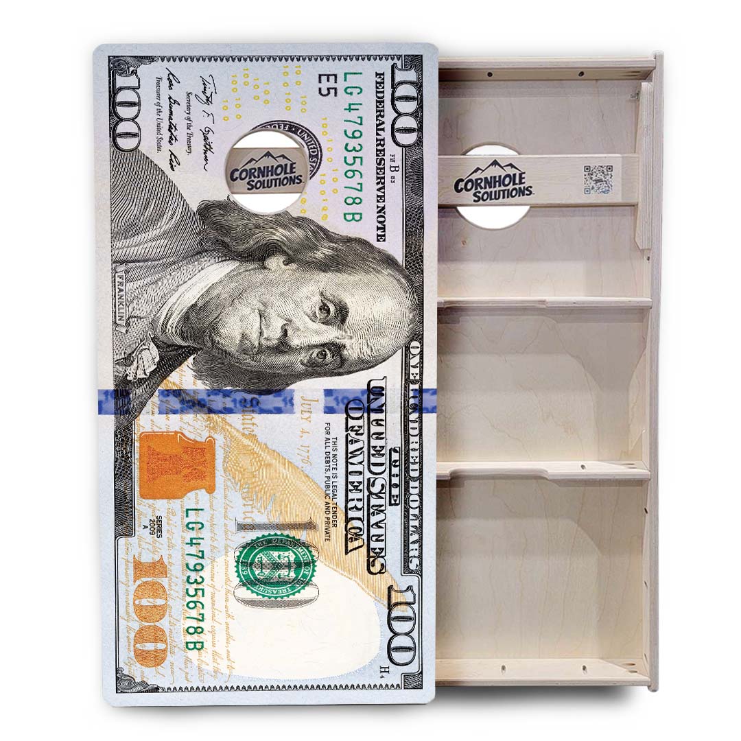 $100 Bill Cornhole Boards - Professional Tournament Series