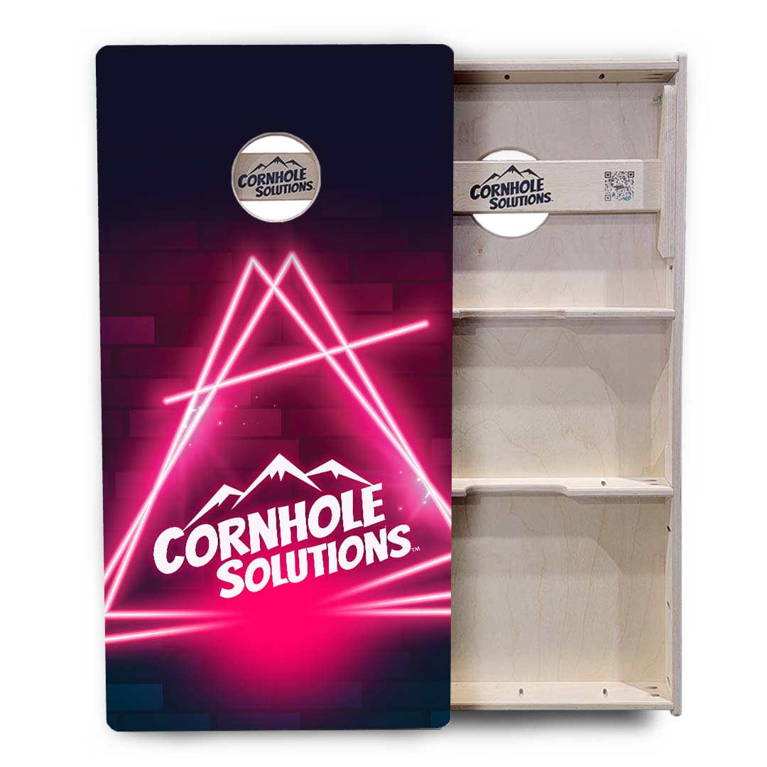 Neon Pink Target Cornhole Boards - Professional Tournament Series