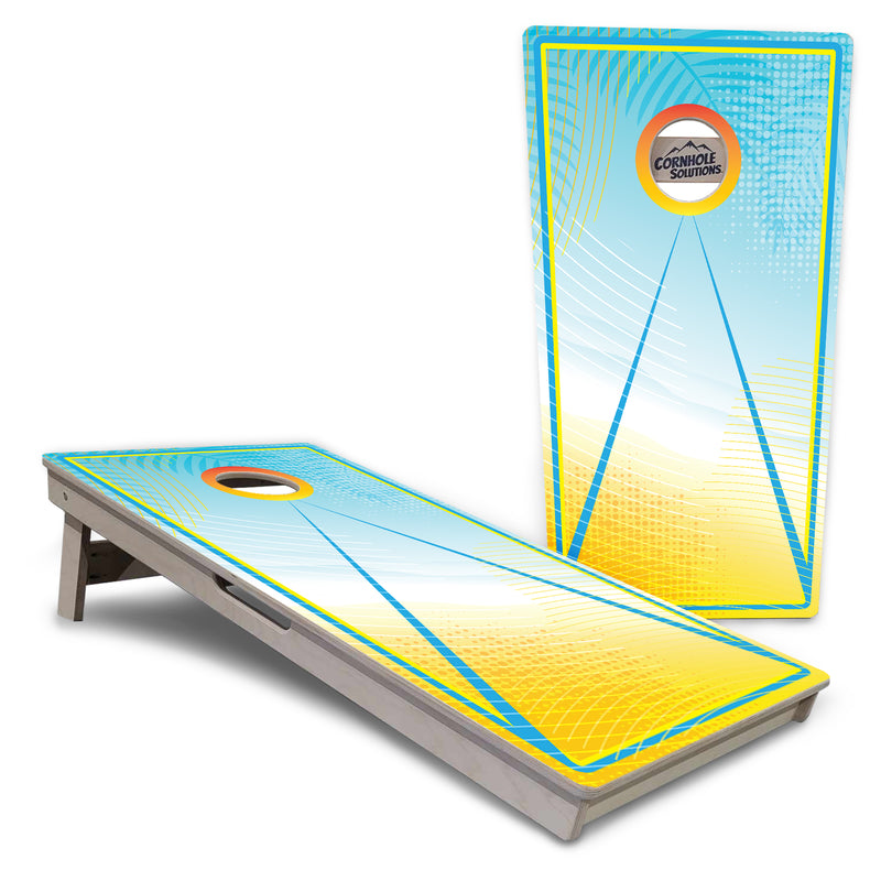Tournament Boards - Summertime Design Options - Professional Tournament 2'x4' Regulation Cornhole Set - 3/4″ Baltic Birch + UV Direct Print + UV Clear Coat