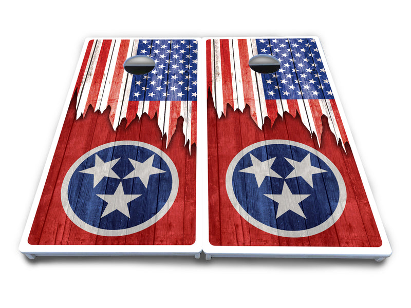 Waterproof - State Flag Designs South Dakota to Wyoming - All Weather Boards "Outdoor Solution" 18mm(3/4")Direct UV Printed - Regulation 2' by 4' Cornhole Boards (Set of 2 Boards) Double Thick Legs, with Leg Brace & Dual Support Braces!