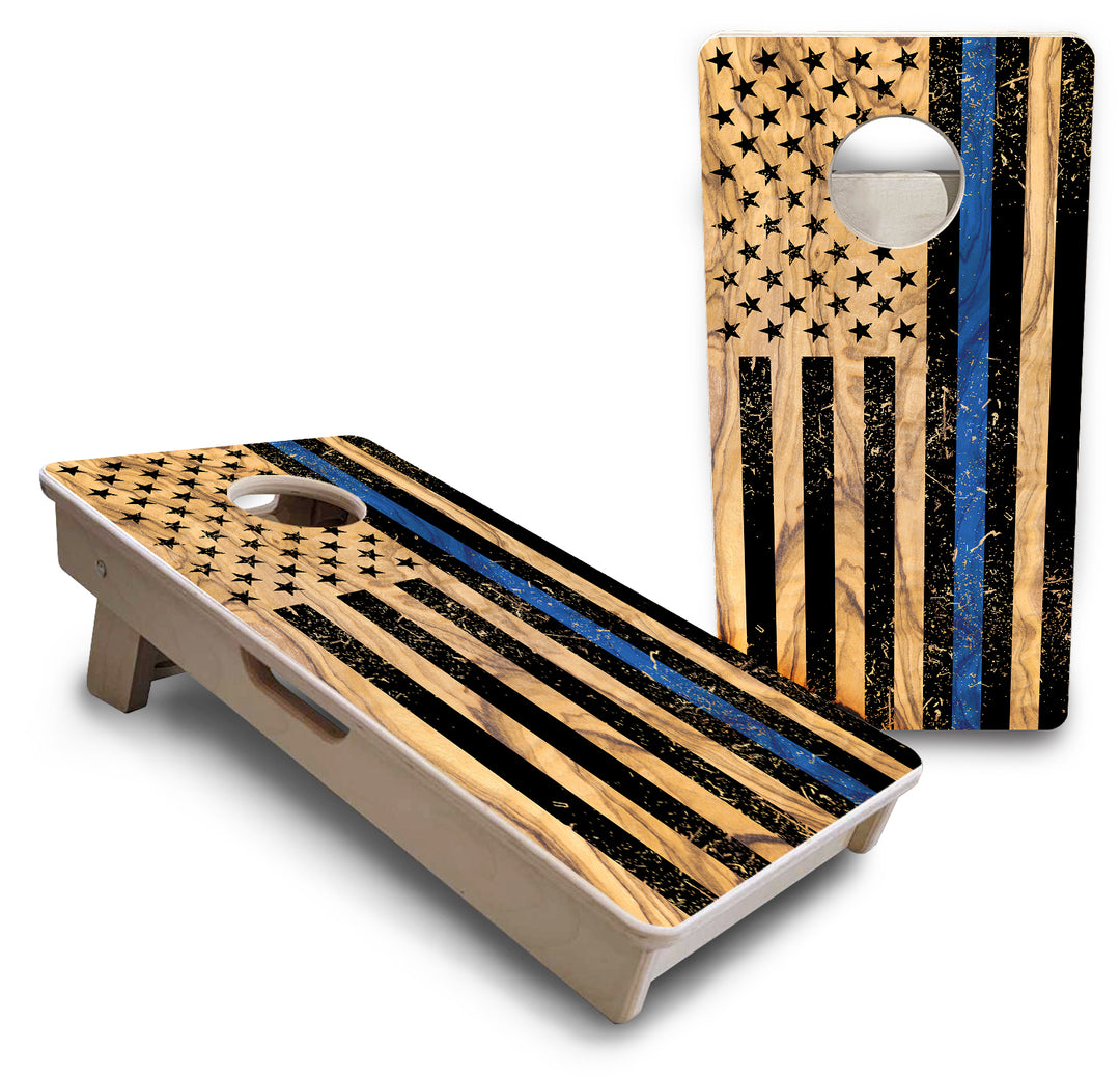 Mini Cornhole Boards - Light Wood Flag Designs