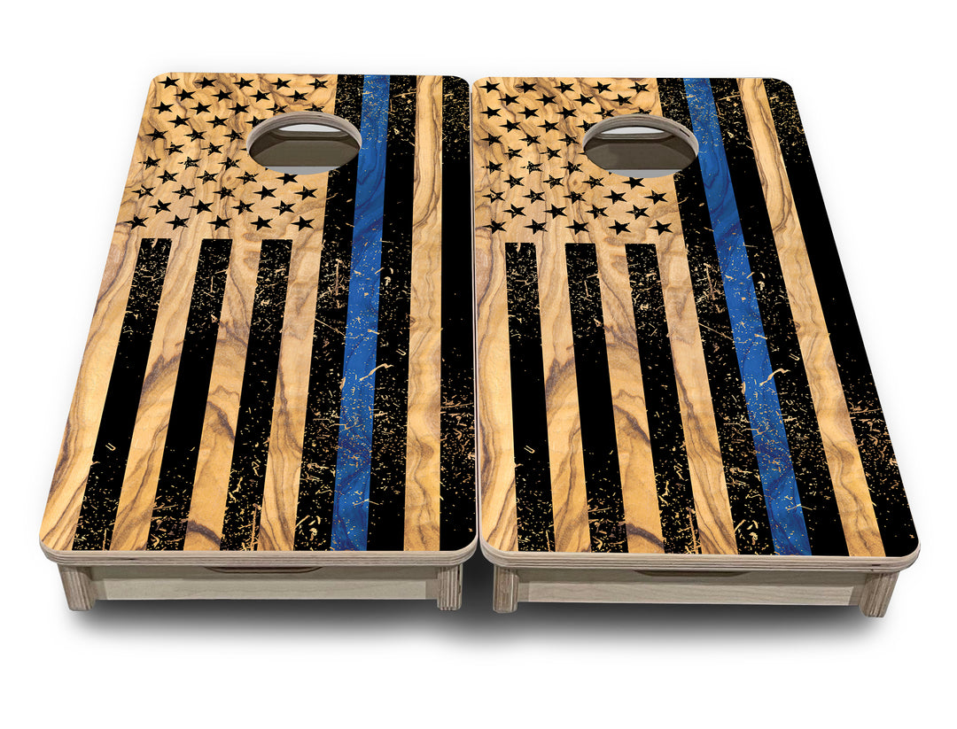 Mini Cornhole Boards - Light Wood Flag Designs