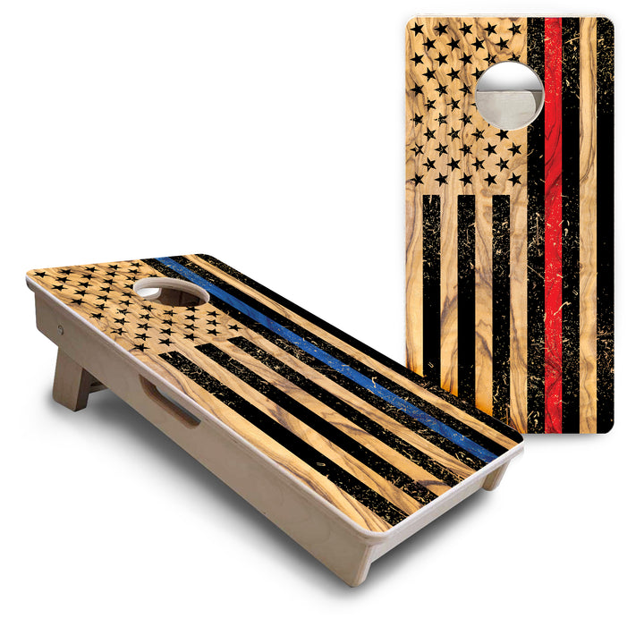 Mini Cornhole Boards - Light Wood Flag Designs