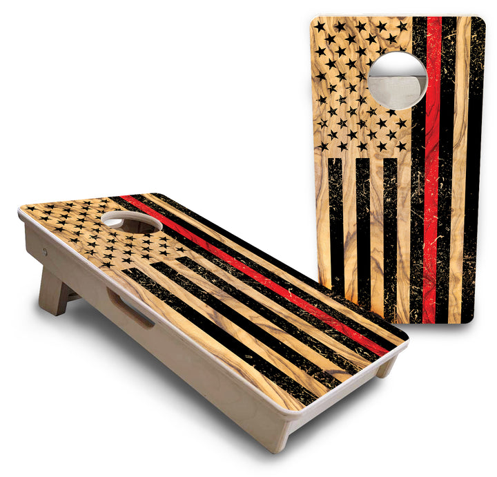 Mini Cornhole Boards - Light Wood Flag Designs