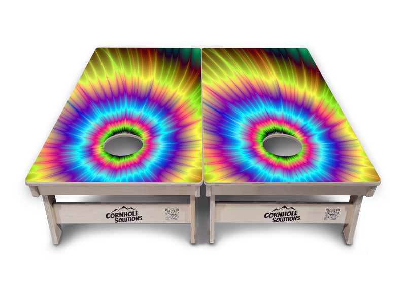 Tournament Boards - Tie Dye - Professional Tournament 2'x4' Regulation Cornhole Set - 3/4″ Baltic Birch + UV Direct Print + UV Clear Coat