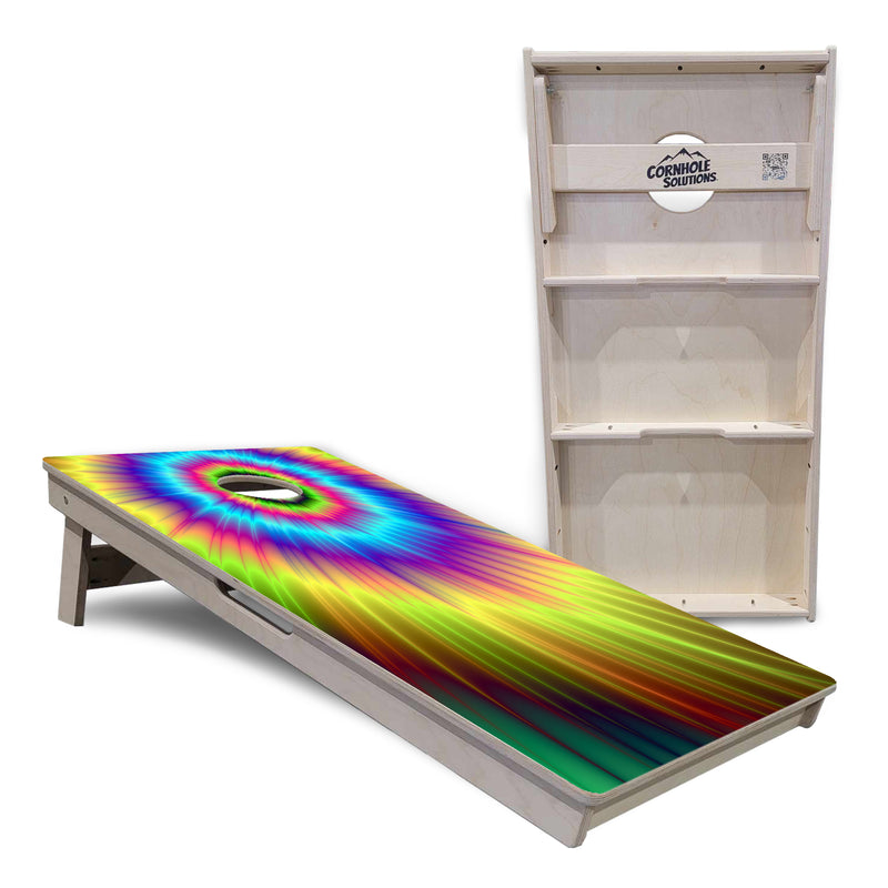 Tournament Boards - Tie Dye - Professional Tournament 2'x4' Regulation Cornhole Set - 3/4″ Baltic Birch + UV Direct Print + UV Clear Coat