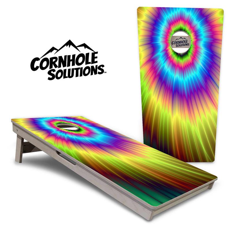 Tournament Boards - Tie Dye - Professional Tournament 2'x4' Regulation Cornhole Set - 3/4″ Baltic Birch + UV Direct Print + UV Clear Coat