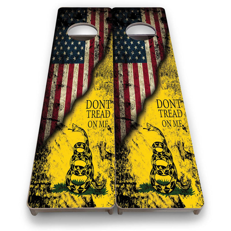 Training Board (Skinny 12"x48") Dont Tread on Me (1 Board or 2 Boards) 3/4″ Baltic Birch +UV Ink +UV Clear Coat +Built-in Handles +Folding legs