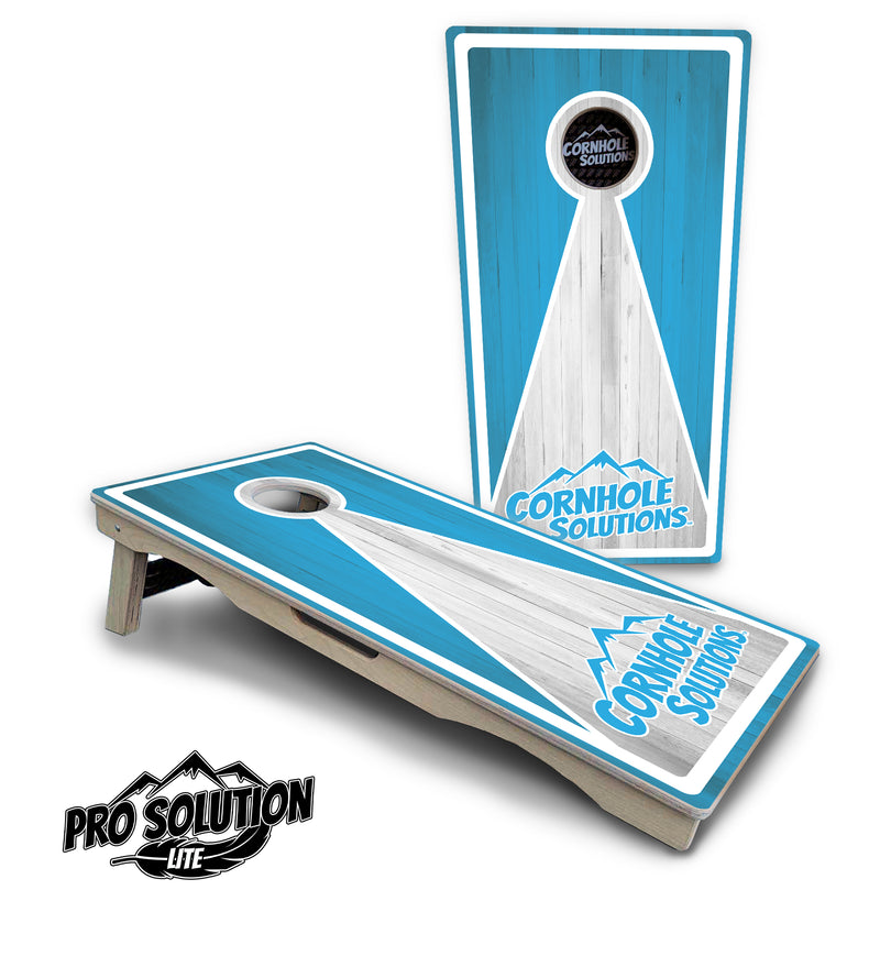 Pro Solution Lite - Keyhole CS Logo Design Options - Professional Tournament Cornhole Boards 3/4" Baltic Birch - Zero Bounce Zero Movement Vertical Interlocking Braces for Extra Weight & Stability +Double Thick Legs +Airmail Blocker