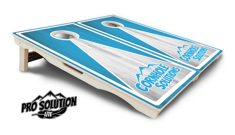 Pro Solution Lite - Keyhole CS Logo Design Options - Professional Tournament Cornhole Boards 3/4" Baltic Birch - Zero Bounce Zero Movement Vertical Interlocking Braces for Extra Weight & Stability +Double Thick Legs +Airmail Blocker