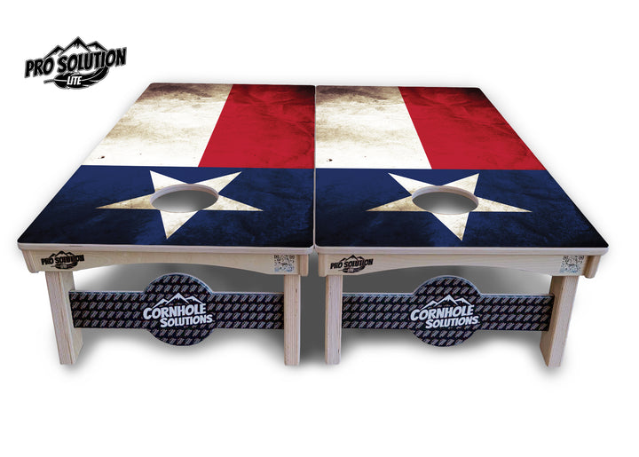 Texas Flag Cornhole Boards - Pro Solution Lite Series