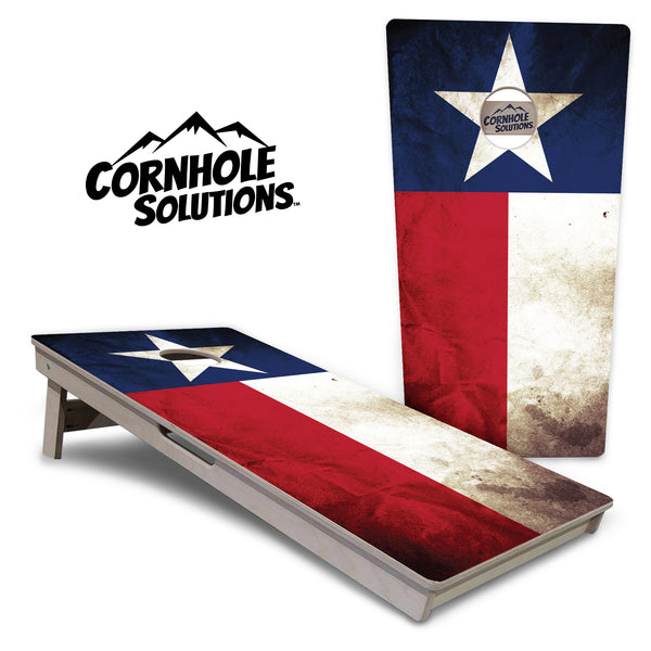 Tournament Boards - Texas Flag - Professional Tournament 2'x4' Regulation Cornhole Set - 3/4″ Baltic Birch + UV Direct Print + UV Clear Coat