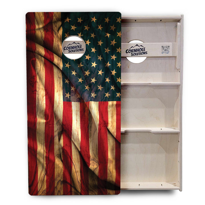 USA Wood Flag Color Cornhole Boards - Professional Tournament Series