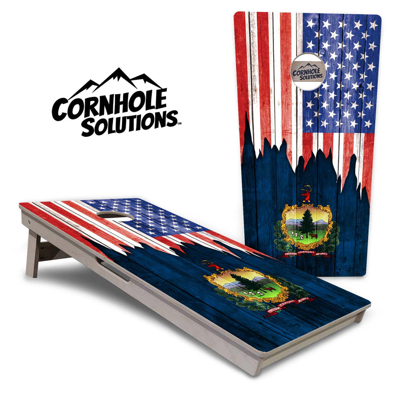 Tournament Boards - State Flag Designs South Dakota to Wyoming - Professional Tournament 2'x4' Regulation Cornhole Set - 3/4″ Baltic Birch + UV Direct Print + UV Clear Coat