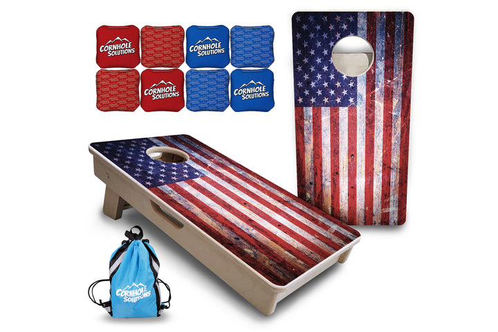 Mini Cornhole Boards - Weathered Flag
