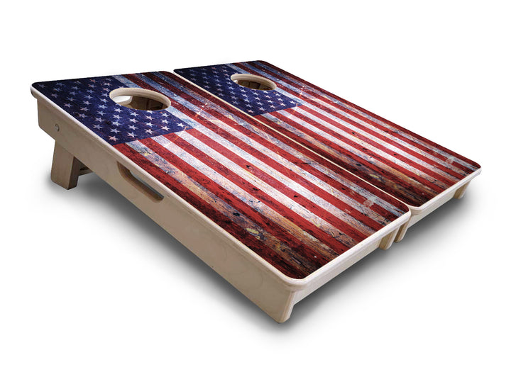 Mini Cornhole Boards - Weathered Flag