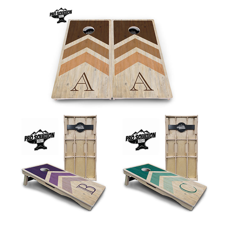 Pro Solution Elite - Wedding Arrows Design Options - Professional Tournament Cornhole Boards 3/4" Baltic Birch - Zero Bounce Zero Movement Vertical Interlocking Braces for Extra Weight & Stability +Double Thick Legs +Airmail Blocker