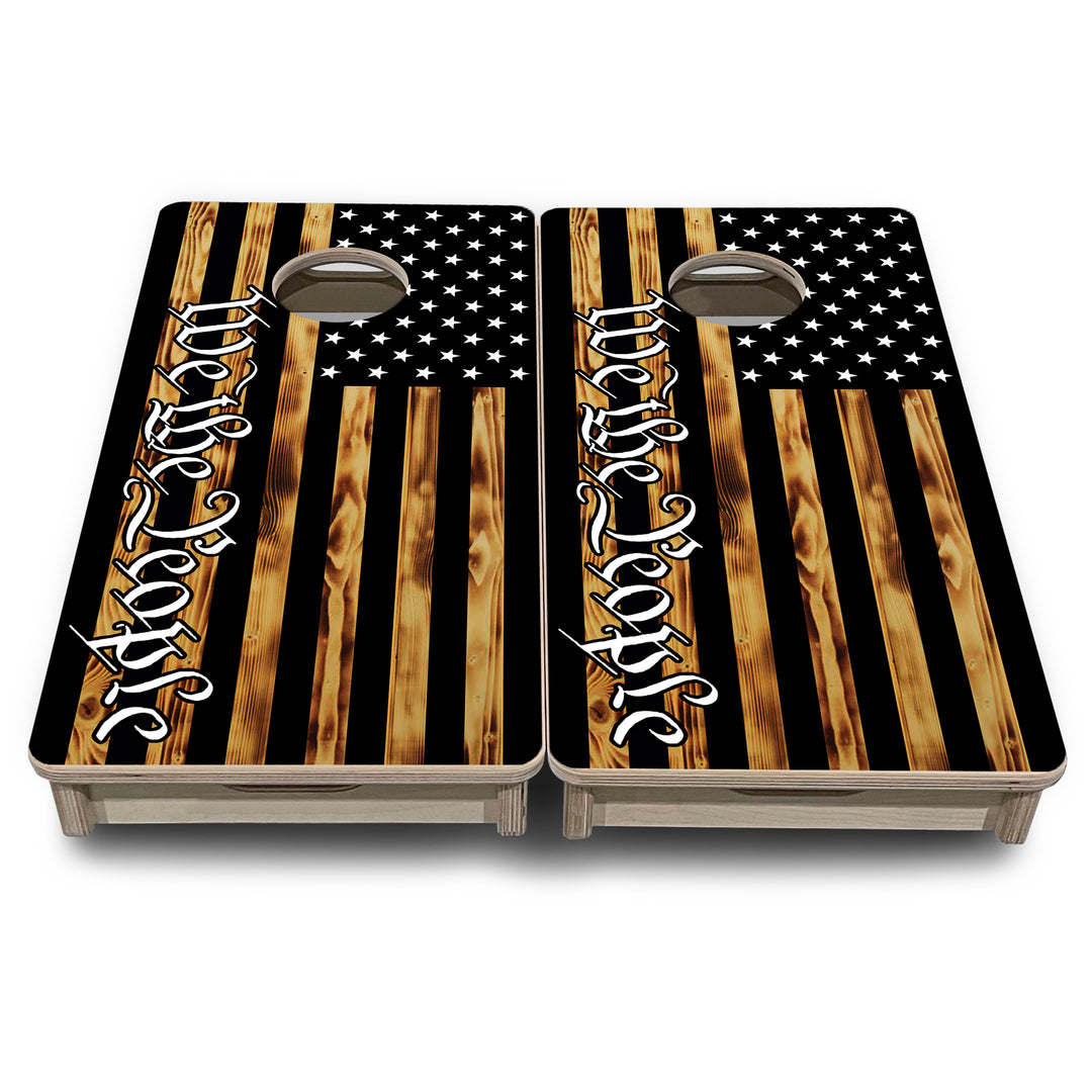 Mini Cornhole Boards - We The People USA Flag