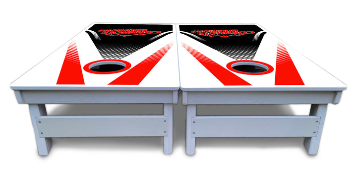 White Jersey Cornhole Boards - All Weather Series