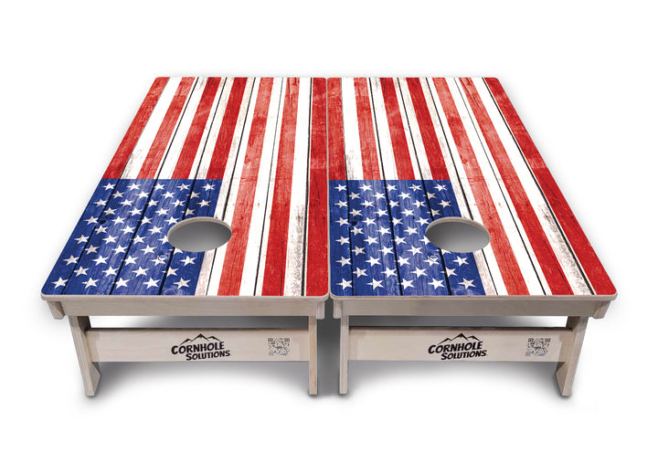 Whitewash Flag Cornhole Boards - Professional Tournament Series