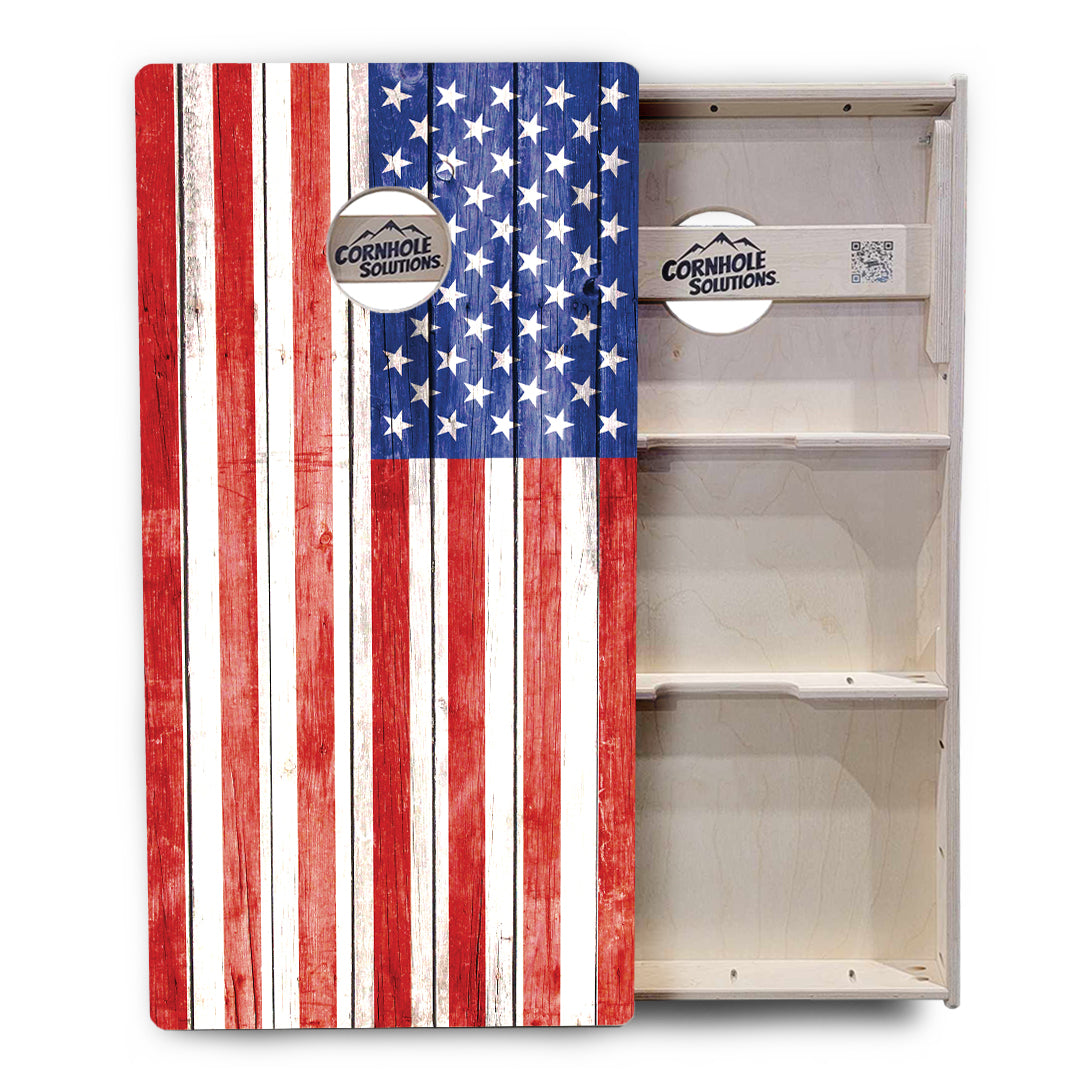 Whitewash Flag Cornhole Boards - Professional Tournament Series