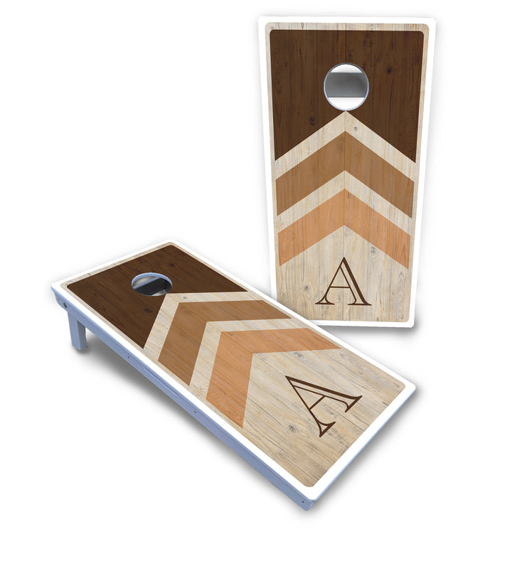 Wedding Arrows Cornhole Boards - All Weather Series - Natural