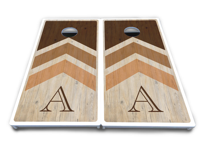 Wedding Arrows Cornhole Boards - All Weather Series - Natural
