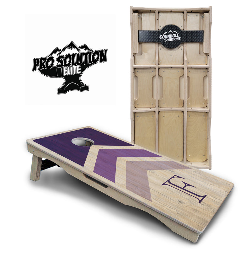 Pro Solution Elite - Wedding Arrows - Professional Tournament Cornhole Boards 3/4" Baltic Birch - Zero Bounce Zero Movement Vertical Interlocking Braces for Extra Weight & Stability +Double Thick Legs +Airmail Blocker