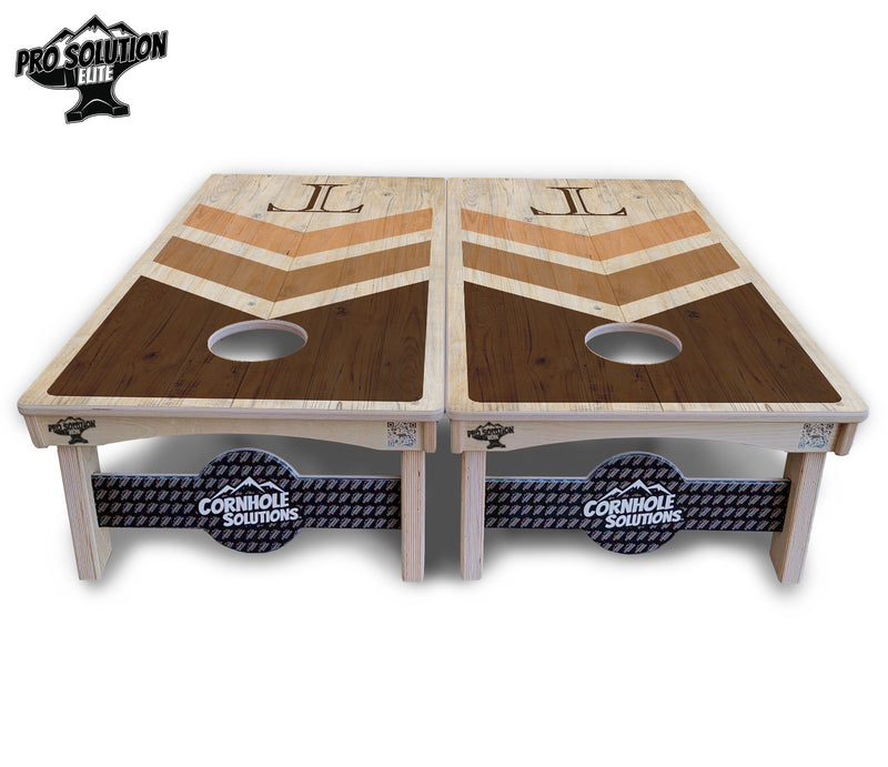 Pro Solution Elite - Wedding Arrows Design Options - Professional Tournament Cornhole Boards 3/4" Baltic Birch - Zero Bounce Zero Movement Vertical Interlocking Braces for Extra Weight & Stability +Double Thick Legs +Airmail Blocker