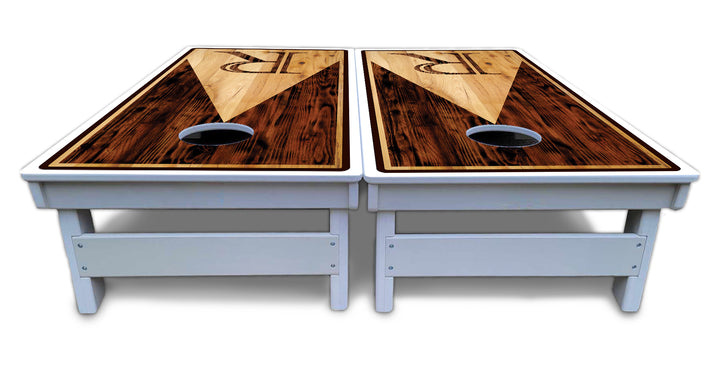 Wooden Triangle Letter Cornhole Boards - All Weather Series