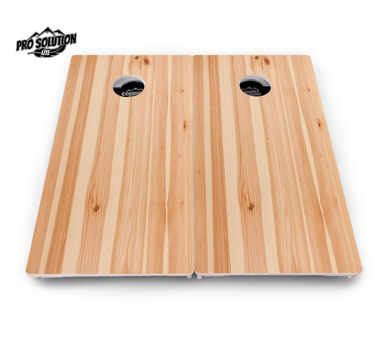 Pro Solution Elite - Pine Wood - Professional Tournament Cornhole Boards 3/4" Baltic Birch - Zero Bounce Zero Movement Vertical Interlocking Braces for Extra Weight & Stability +Double Thick Legs +Airmail Blocker