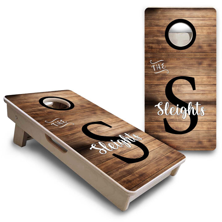 Mini Cornhole Boards - Wood Slat Name