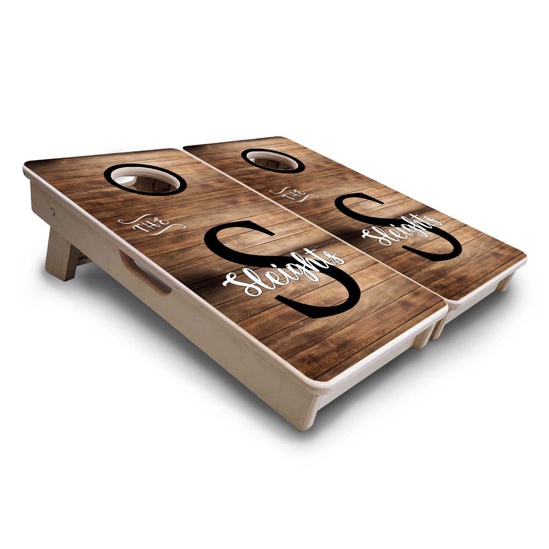 Mini Cornhole Boards - Wood Slat Name