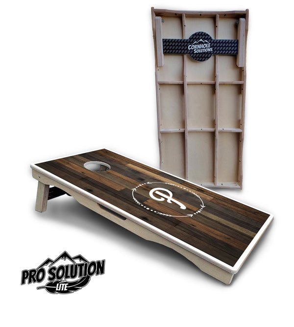 Pro Solution Elite - Wood Wreath Letter Set - Professional Tournament Cornhole Boards 3/4" Baltic Birch - Zero Bounce Zero Movement Vertical Interlocking Braces for Extra Weight & Stability +Double Thick Legs +Airmail Blocker