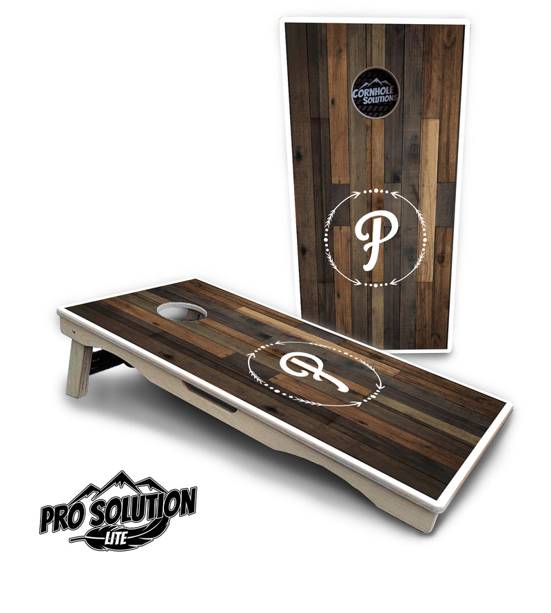 Pro Solution Lite - Wood Wreath Letter Set - Professional Tournament Cornhole Boards 3/4" Baltic Birch - Zero Bounce Zero Movement Vertical Interlocking Braces for Extra Weight & Stability +Double Thick Legs +Airmail Blocker