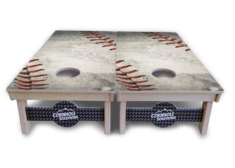 Tournament Boards - Worn Baseball & Glove Design Options - Professional Tournament 2'x4' Regulation Cornhole Set - 3/4″ Baltic Birch + UV Direct Print + UV Clear Coat