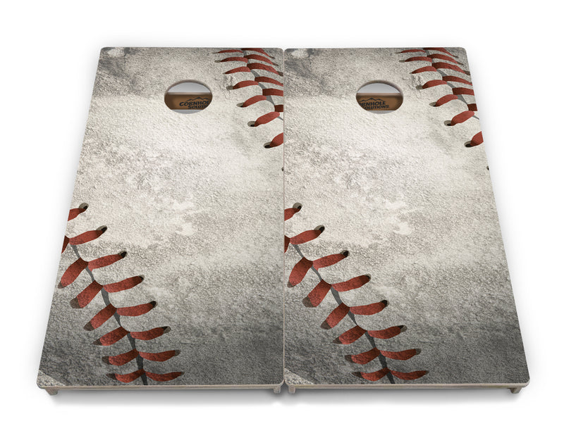 Tournament Boards - Worn Baseball - Professional Tournament 2'x4' Regulation Cornhole Set - 3/4″ Baltic Birch - UV Direct Print + UV Clear Coat