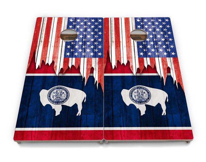 State Flags South Dakota to Wyoming Cornhole Boards - Professional Tournament Series