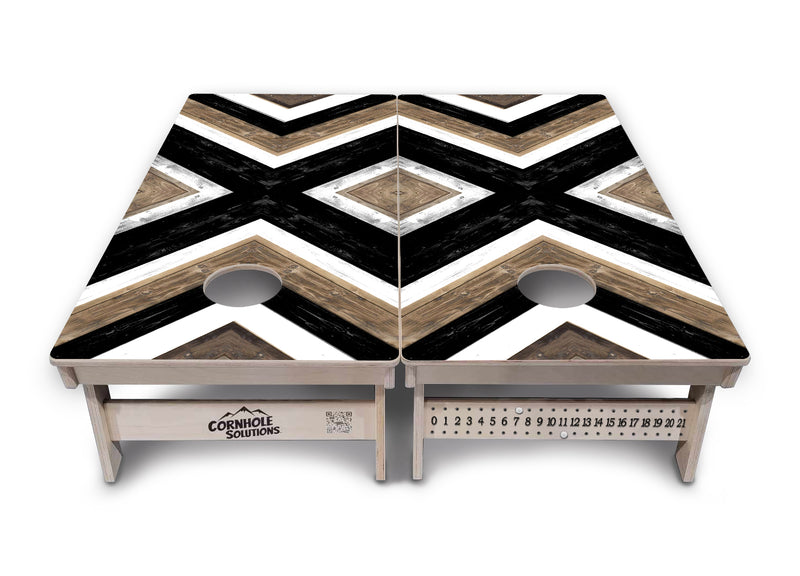 Tournament Boards - X Pattern Design - Professional Tournament 2'x4' Regulation Cornhole Set - 3/4″ Baltic Birch + UV Direct Print + UV Clear Coat