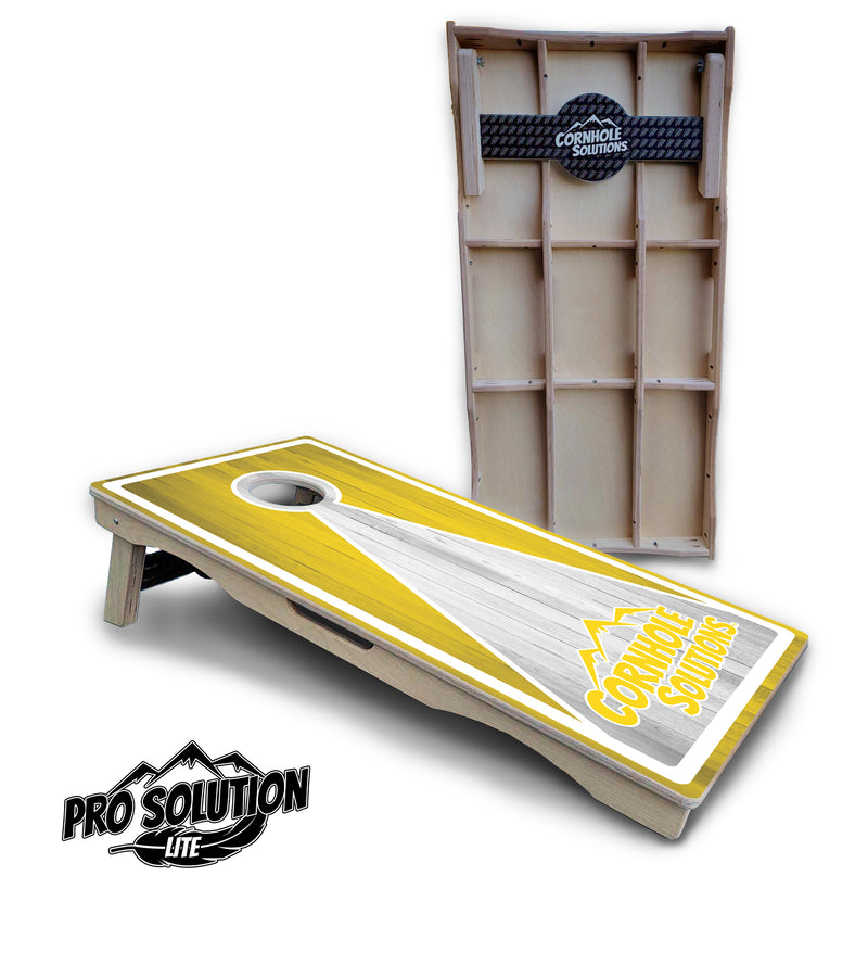 Pro Solution Lite - Keyhole CS Logo Design Options - Professional Tournament Cornhole Boards 3/4" Baltic Birch - Zero Bounce Zero Movement Vertical Interlocking Braces for Extra Weight & Stability +Double Thick Legs +Airmail Blocker