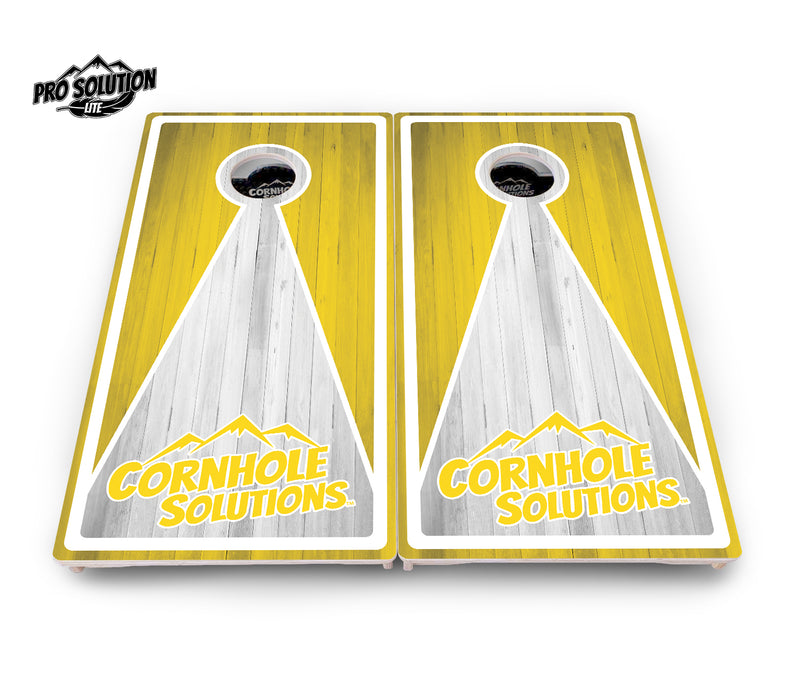 Pro Solution Lite - Keyhole CS Logo Design Options - Professional Tournament Cornhole Boards 3/4" Baltic Birch - Zero Bounce Zero Movement Vertical Interlocking Braces for Extra Weight & Stability +Double Thick Legs +Airmail Blocker