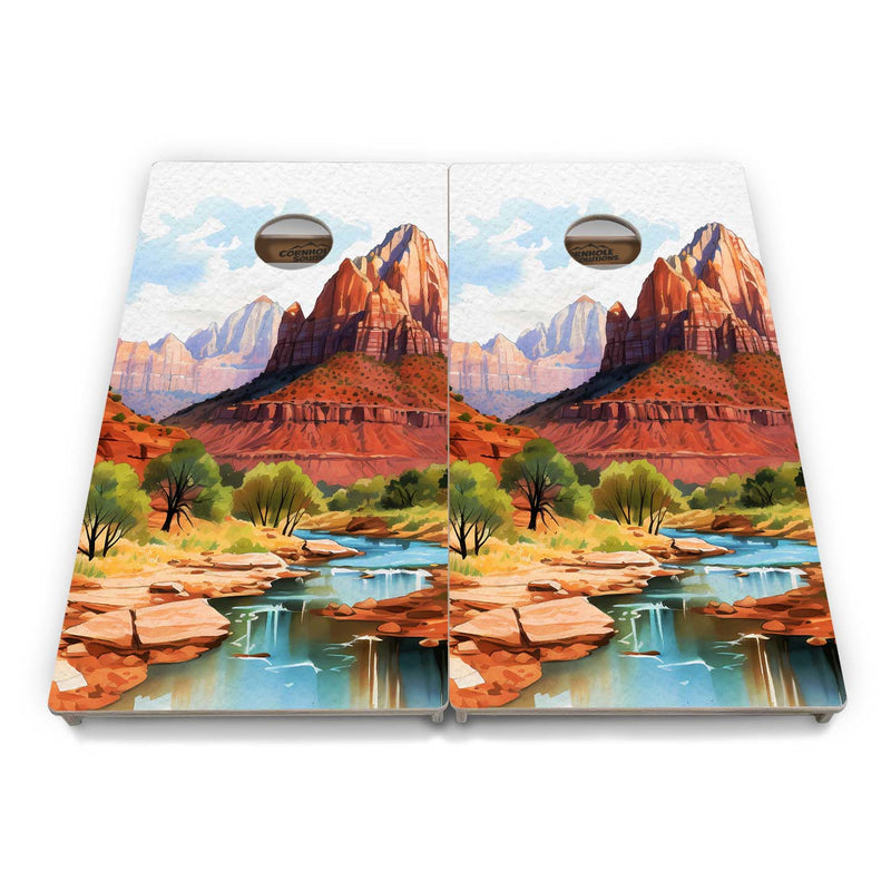 National Parks Cornhole Boards - Professional Tournament Series - Zion