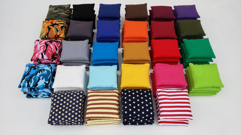 All Weather Cornhole Bags - Regulation 6x6 Duck Cloth - Backyard Cornhole Bags (Full Set of 8 bags)